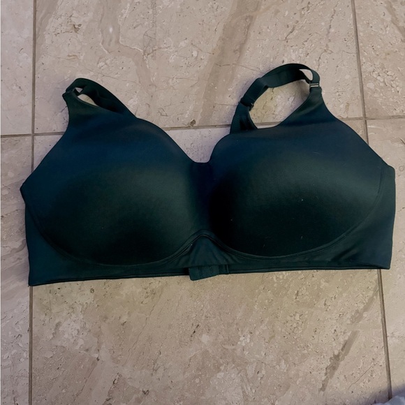 Cacique Lane Bryant Dark Green Bra lightly lined no wire size 44DDD - Picture 1 of 3